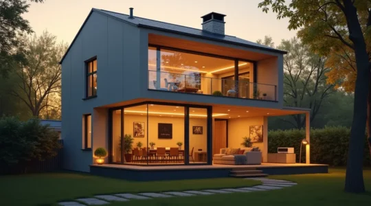 Modernes Zuhause mit intelligenter Smart-Home-Steuerung für Energieeffizienz