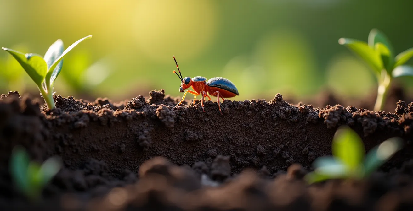 Nahaufnahme eines bedrohten Feldhamsters in seinem natürlichen Lebensraum