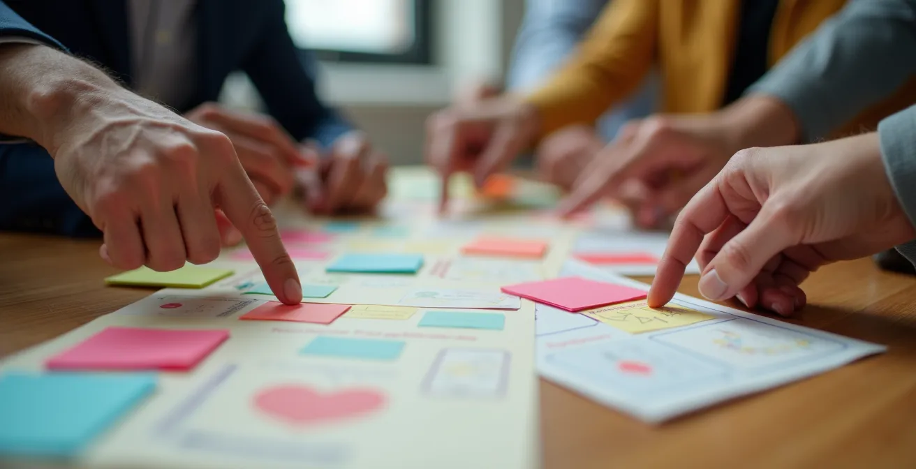 Team präsentiert Lernerfolge aus Fehlern in einem modernen deutschen Mittelstandsunternehmen