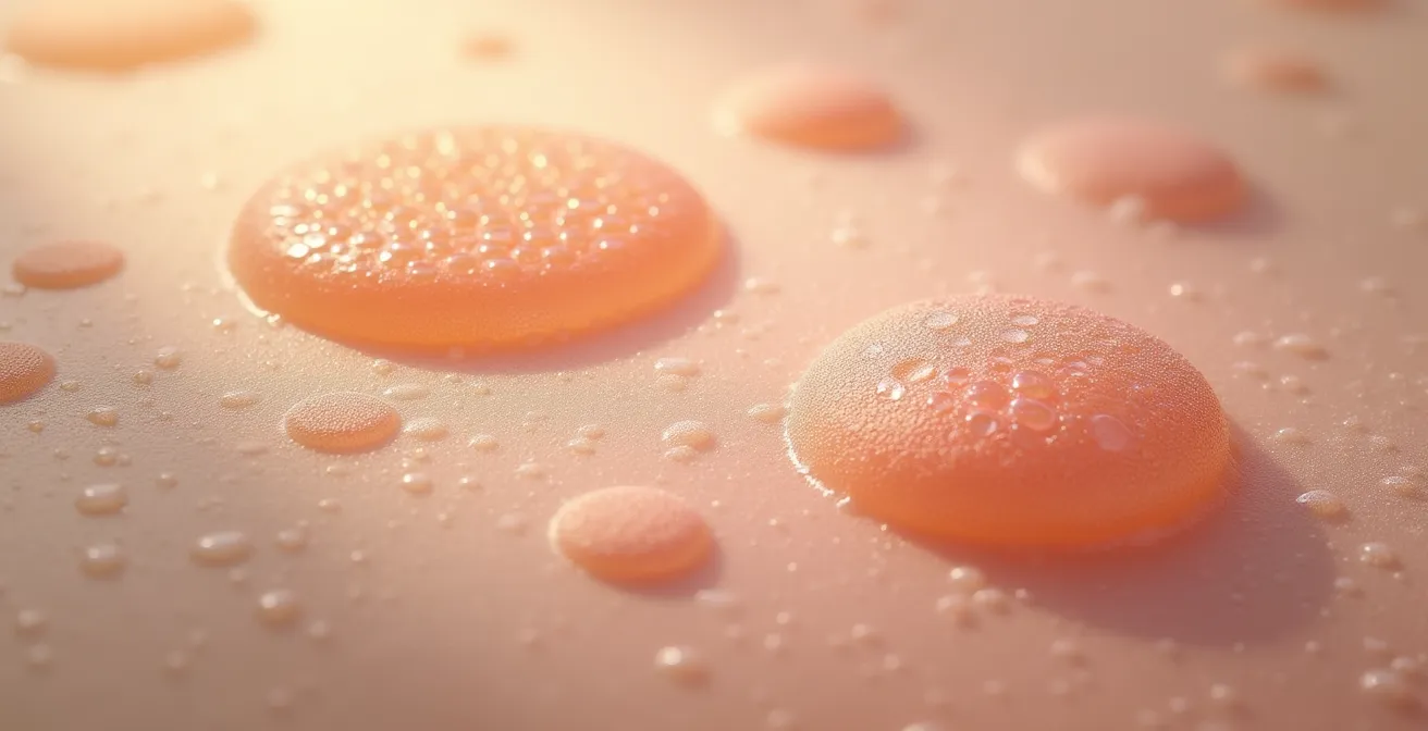 Makroaufnahme verschiedener Hautstrukturen zur Typbestimmung