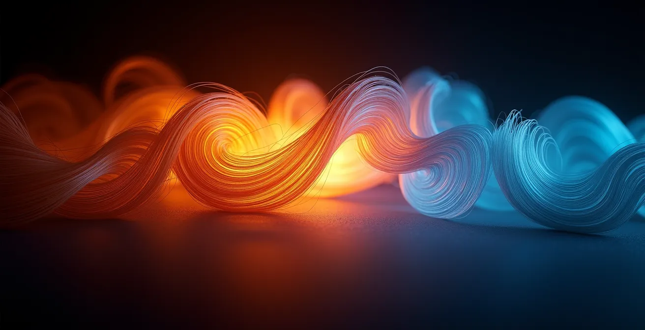 Mikroskopische Ansicht der Haarstruktur mit Hitzeschutz-Polymer-Film