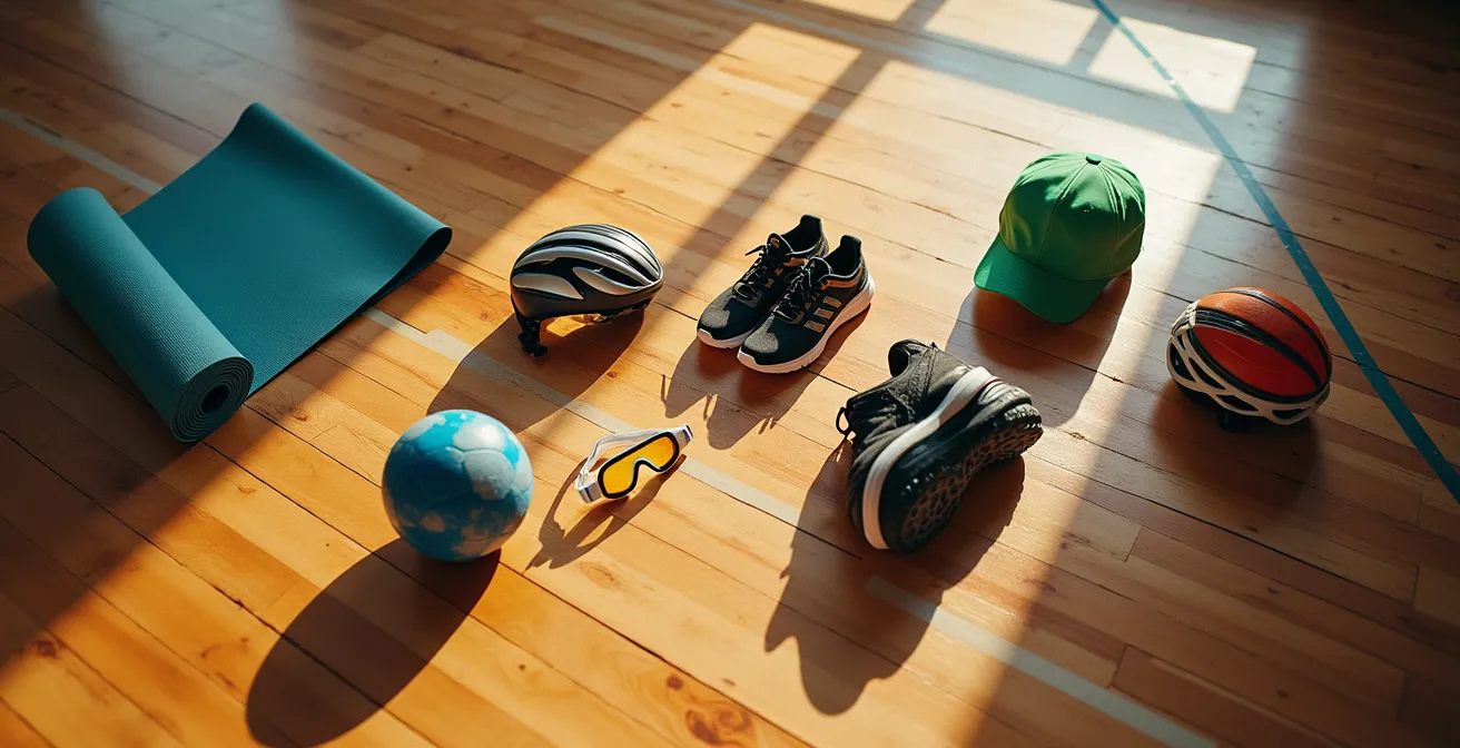 Collage verschiedener Sportarten in deutscher Vereinsumgebung, die unterschiedliche Persönlichkeitstypen ansprechen.